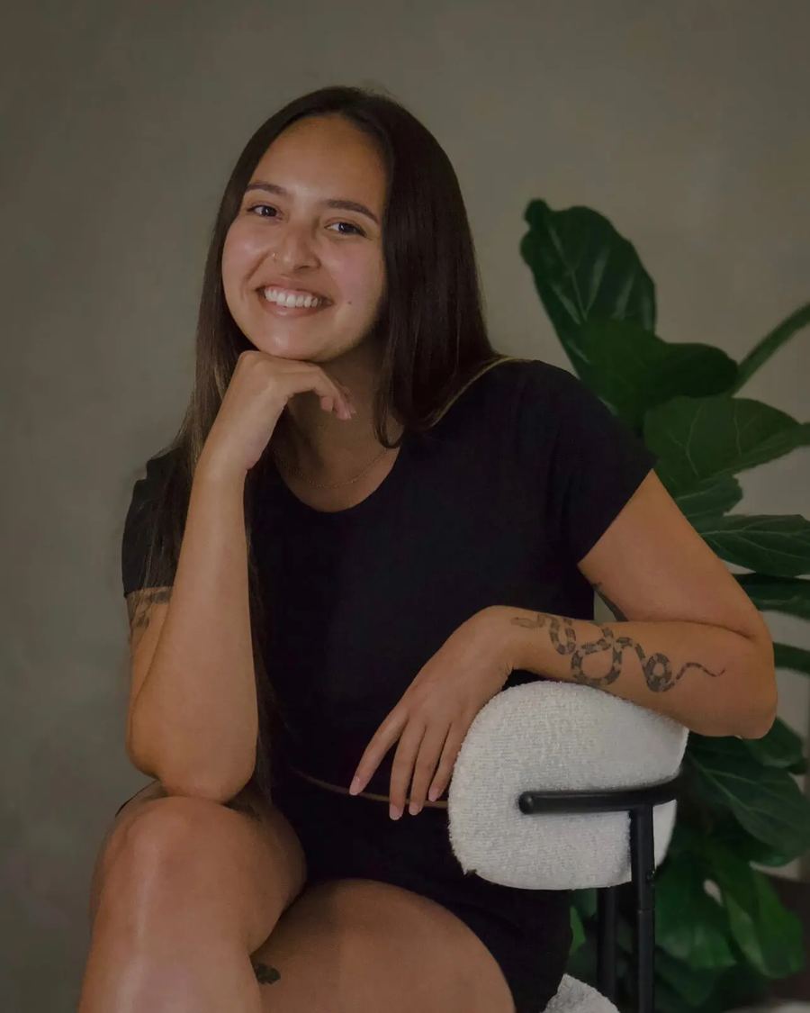 Portrait of Nina Underwood, tattoo artist at Main Galerie